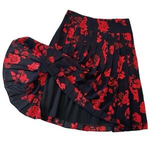 Tory Burch Floral Paisley Print Pleated Skirt